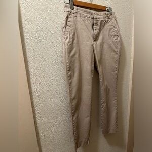 Vince Trousers Women’s Cream Coin Pocket Chino Straight Cropped Leg Size 4